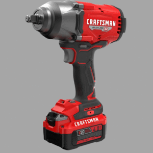 CRAFTSMAN V20 RP Impact Wrench, Cordless, Brushless, High Torque, 1/2 Inch, 4Ah Battery and Charger Included (CMCF940M1)