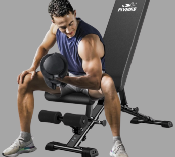 FLYBIRD Weight Bench, Adjustable Strength Training Bench for Full Body Workout with Fast Folding-New Version