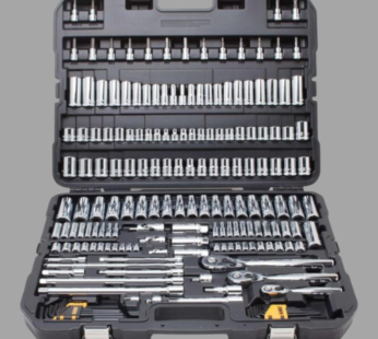 DEWALT Mechanics Tool Set, SAE and Metric, 1/2, 1/4, 3/8 Drive Sizes, 192-Piece (DWMT75049)