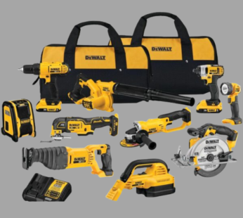 DEWALT 20V MAX Power Tool Combo Kit, 10-Tool Cordless Power Tool Set with 2 Batteries and Charger (DCK1020D2)