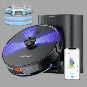 3-in-1 Robot Vacuum and Mop Combo, Self Emptying Station for 60 Days, Robotic Vacuum Cleaner with LiDAR Navigation & Max Strong 4500Pa Suction, WiFi/App/Alexa Self-Charging Replaceable Dust Bag