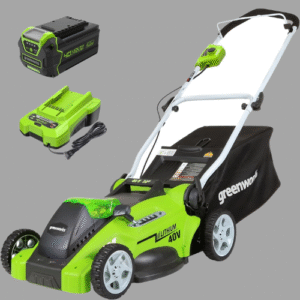 Greenworks 40V 16" Cordless (Push) Lawn Mower (75+ Compatible Tools), 4.0Ah Battery and Charger Included