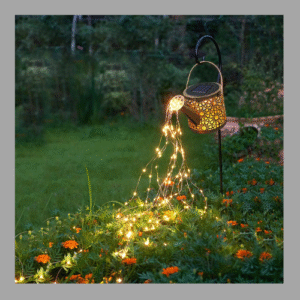 Solar Lights Outdoor Decorative, Metal Solar Watering Can Lights Waterproof, Small Hanging Solar Garden Decor Yard Lights Outside Patio Lawn, Gifts for Mom Grandma Women Birthday(Warm White)