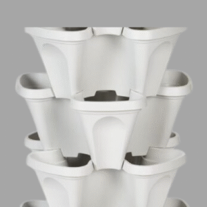 Mr. Stacky 5 Tier Stackable Strawberry, Herb, Flower, and Vegetable Planter - Vertical Garden Indoor/Outdoor