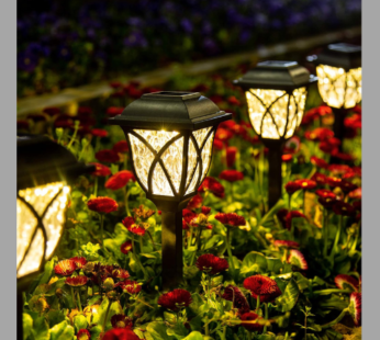 GIGALUMI Solar Lights Outdoor Waterproof, 6 Pack LED Solar Garden Lights, Solar Lights for Outside, Garden Decor for Yard, Patio, Landscape, Planter, Walkway (Warm White)