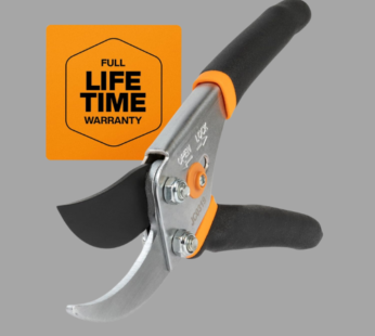 Fiskars Bypass Pruning Shears, 5/8-Inch Cut Capacity Garden Clippers, Gardening Scissors with Sharp, Rust Resistant Steel Blade