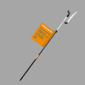 Fiskars 7.9-12ft Extendable 2-in-1 Pole Tree Trimmer & Pruner with Rotating Head and Precision-Ground Steel Saw Blade - Easy and Smooth Cutting - Branch Cutter up to 1.25" Diameter - Garden Tools