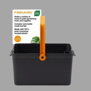 Fiskars Garden Tool Caddy with Removable Small Tool Storage for Indoor and Outdoor Gardening Use, Made with Recycled Plastic