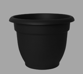 Bloem 20-56908 Fiskars 8 Inch Ariana with Self-Watering Grid, Black, 8″