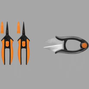 Fiskars Micro-Tip Pruning Snips Garden Shears - Plant Cutting Scissors with Sharp Precision-Ground Non-Stick Blade - 2-Count & Garden 310020-1001 Garden Herb Snip, 5'', Black