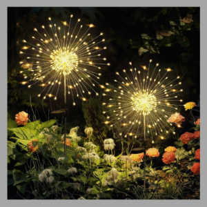 GIGALUMI Garden Outdoor Decor Lights 120LED 2Pack, Solar Garden Lights for Yard Outside Fairy Garden Lights Decorative, Solar Lights for Yard Pathway Flowerbed Planter Balcony Patio Garden Decor