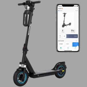 EVERCROSS EV10Z Electric Scooter, App-Enabled E-Scooter, 10" Solid Tires, Folding Electric Scooter for Adults Teenagers