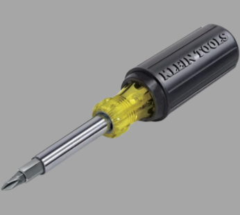 Klein Tools 32500 11-in-1 Screwdriver / Nut Driver Set, 8 Bits (Phillips, Slotted, Torx, Square), 3 Nut Driver Sizes, Cushion Grip Handle