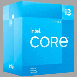 Intel® Core™ 12th Gen i3-12100F desktop processor, featuring PCIe Gen 5.0 & 4.0 support, DDR5 and DDR4 support. Discrete graphics required.