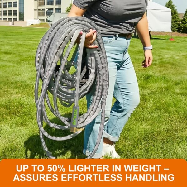 2024 Upgraded Non-Expanding Garden Hose 50ft,Flexible Ultra-Light Water Hose, Burst-Resistant, Lead-Free, Anti-Kink, High-Pressure, Ideal for All-Season Use - Image 2