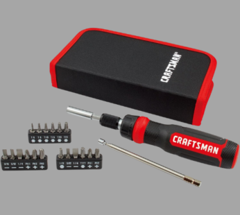 CRAFTSMAN Ratcheting Screwdriver, Multibit Set, 26-Piece (CMHT68001)