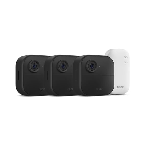 Blink Outdoor 4 Wireless Smart Security Camera System (3 Cameras) with Sync Module Core – 1080p HD, 2-Year Battery, Night Vision & 2-Way Audio