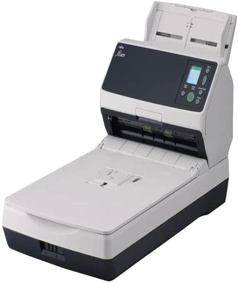 Fujitsu fi-8270 Color Duplex Document Scanner with Flatbed, 70ppm High-Speed Office Scanner, 100-Sheet ADF, USB & Ethernet