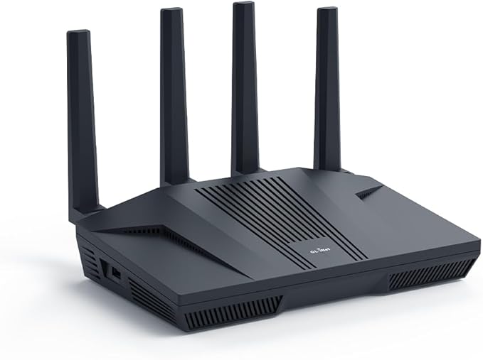 GL.iNet GL-MT6000 (Flint 2) WiFi 6 High-Speed Gaming Router – Dual 2.5G Ports, VPN Support, Long Range Wireless Router for Fiber Internet, Home & Business Use