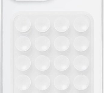 Anteel Silicone Suction Phone Case Mount, Silicon Adhesive Phone Accessory for Smartphones, Hands-Free Mirror Shower Phone Holder for Selfies, Tiktok Videos (Clear Glitter)