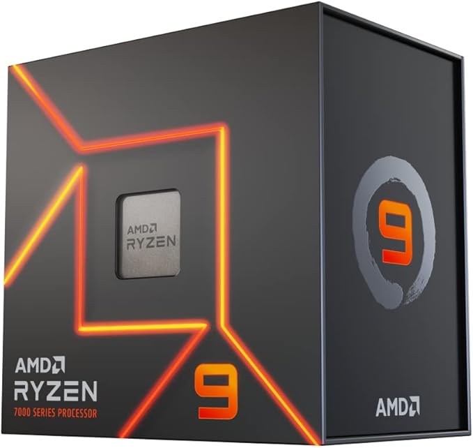 AMD Ryzen 9 7900X Desktop Processor – 12-Core, 24-Thread, Unlocked, High-Performance Gaming & Creator CPU