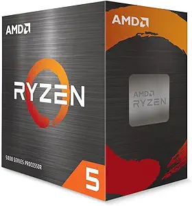 AMD Ryzen 5 5500 6-Core, 12-Thread Unlocked Desktop Processor with Wraith Stealth Cooler – AM4, Up to 4.2 GHz Boost, 19 MB Cache, DDR4-3200 Support