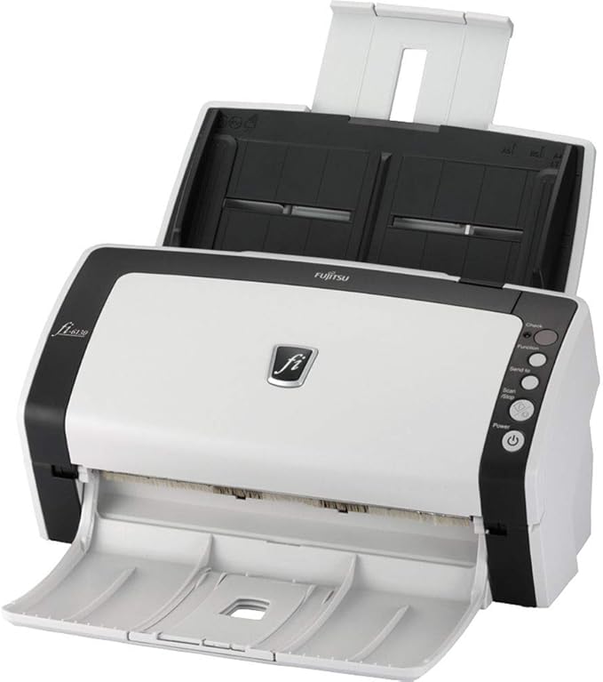 Fujitsu fi-6130 Color Duplex Document Scanner, 40ppm High-Speed Office Scanner with 50-Sheet ADF, USB