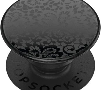 PopSockets Adhesive Phone Grip, Holder, Phone Stand, Black – Lace Noir