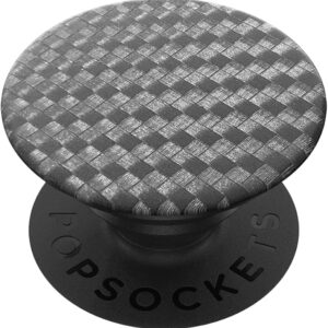 PopSockets Adhesive Phone Grip, Holder, Phone Stand, Black - Carbonite Weave