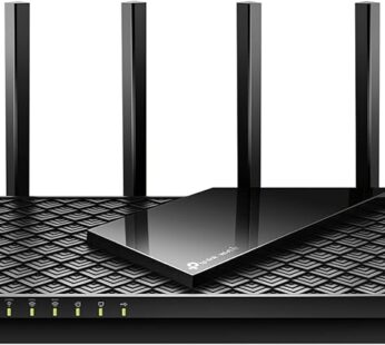 TP-Link Archer AXE75 AXE5400 Tri-Band WiFi 6E Router – Gigabit, 6GHz Band, OneMesh, Quad-Core CPU, VPN & WPA3 Security, Ideal for Gaming & Streaming