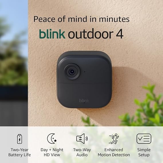 Blink Outdoor 4 Wireless Smart Security Camera System (3 Cameras) with Sync Module Core – 1080p HD, 2-Year Battery, Night Vision & 2-Way Audio - Image 2