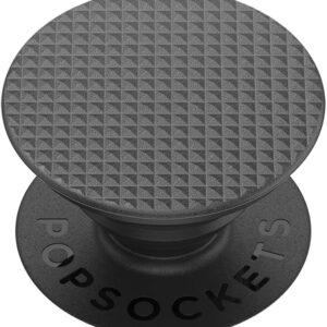 PopSockets Adhesive Phone Grip, Holder, Phone Stand, Black - Knurled Texture Black