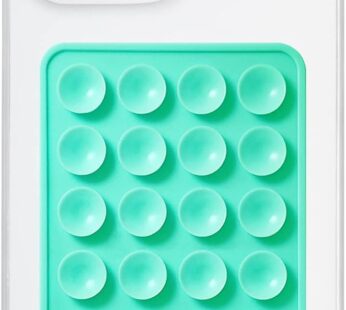 Anteel Silicone Suction Phone Case Mount, Silicon Adhesive Phone Accessory for Smartphones, Hands-Free Mirror Shower Phone Holder for Selfies, Tiktok Videos (Lake Green)