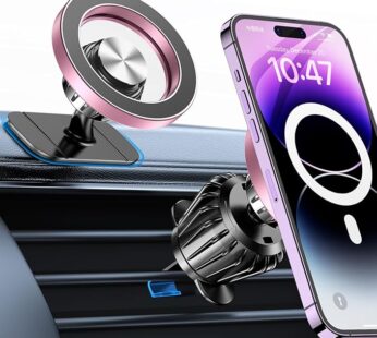 Kaistyle for Magsafe Car Mount【20 Strong Magnets】Magnetic Phone Holder for Car Phone Holder Mount Dash Mounted Holders Cell Phone Holders for Your Car Accessories for Women Men for iPhone 17 16 15 14, RED