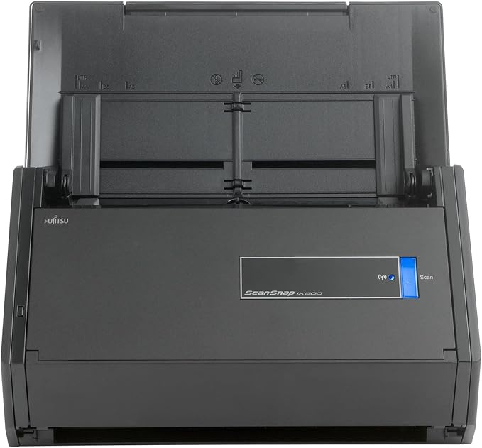Fujitsu ScanSnap iX500 Wireless Color Duplex Document Scanner, 25ppm with 50-Sheet ADF, USB 3.0 & Wi-Fi