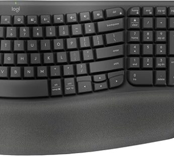 Logitech Wave Keys MK670 Combo – Wireless Ergonomic Keyboard with Signature M550 L Mouse, Natural Typing Design, Bluetooth & Logi Bolt Connectivity, Multi-OS Compatibility for Windows & Mac (Graphite)