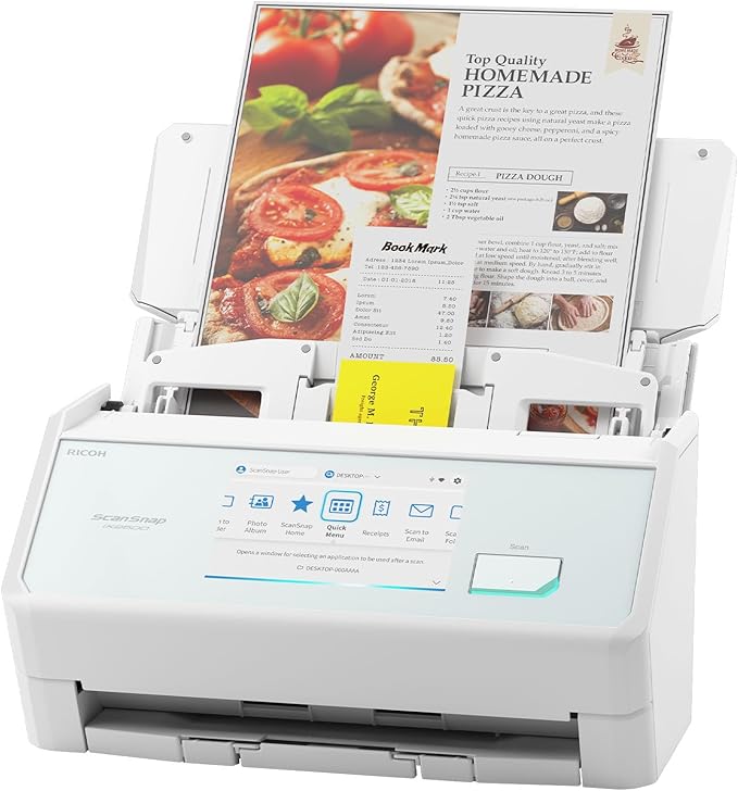 Fujitsu ScanSnap iX2500 Wireless Color Duplex Document Scanner, 45ppm with 100-Sheet ADF, Wi-Fi 6 & Touchscreen