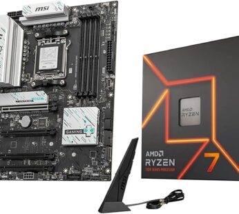 AMD Ryzen 7 7700X CPU + MSI B850 Gaming Plus WiFi ATX Motherboard Combo (AM5, DDR5, PCIe 5.0, M.2 Gen5, Wi-Fi 7, 5G LAN)