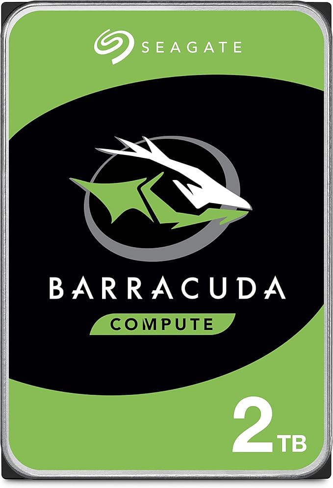 Seagate BarraCuda 2TB Internal Hard Drive – 3.5" SATA 6Gb/s, 7200 RPM, 256MB Cache (ST2000DM008 / ST2000DMZ08), Frustration-Free Packaging