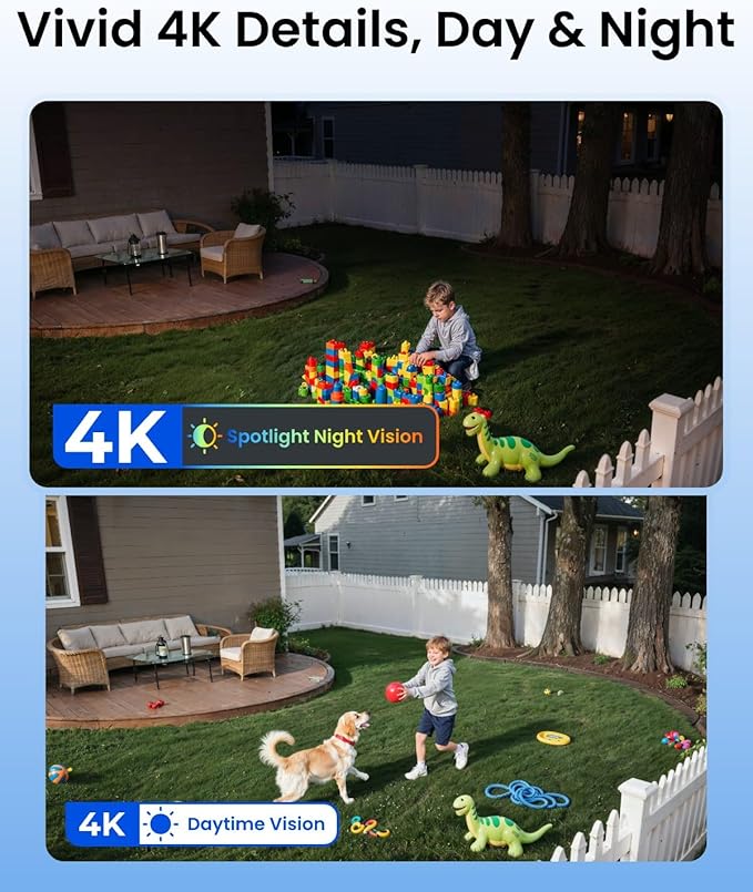 Reolink Argus PT Ultra 4K Solar Security Camera with Solar Panel, 360° Pan & Tilt Auto-Tracking, Wi-Fi 6 Wireless Outdoor Camera – Color Night Vision, No Subscription - Image 2