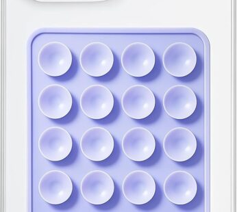 Anteel Silicone Suction Phone Case Mount, Silicon Adhesive Phone Accessory for Smartphones, Hands-Free Mirror Shower Phone Holder for Selfies, Tiktok Videos (Lavender)