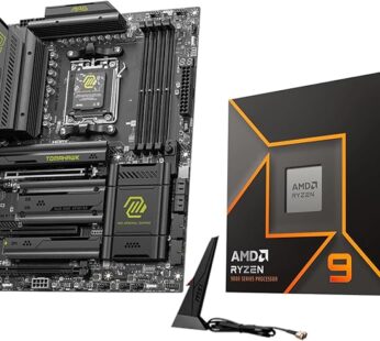 AMD Ryzen 9 9900X CPU + MSI MAG X870E Tomahawk WiFi ATX Motherboard Combo (AM5, DDR5, PCIe 5.0 x16, M.2 Gen5, Wi-Fi 7, 5G LAN)