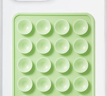 Anteel Silicone Suction Phone Case Mount, Silicon Adhesive Phone Accessory for Smartphones, Hands-Free Mirror Shower Phone Holder for Selfies, Tiktok Videos (Green)