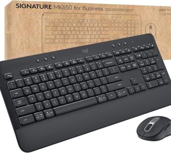 Logitech Signature MK650 Combo for Business – Wireless Keyboard & Mouse with Logi Bolt USB Receiver, Bluetooth, SmartWheel Scrolling, Multi-OS Compatibility for Windows, Mac, Chrome & Linux (Graphite)