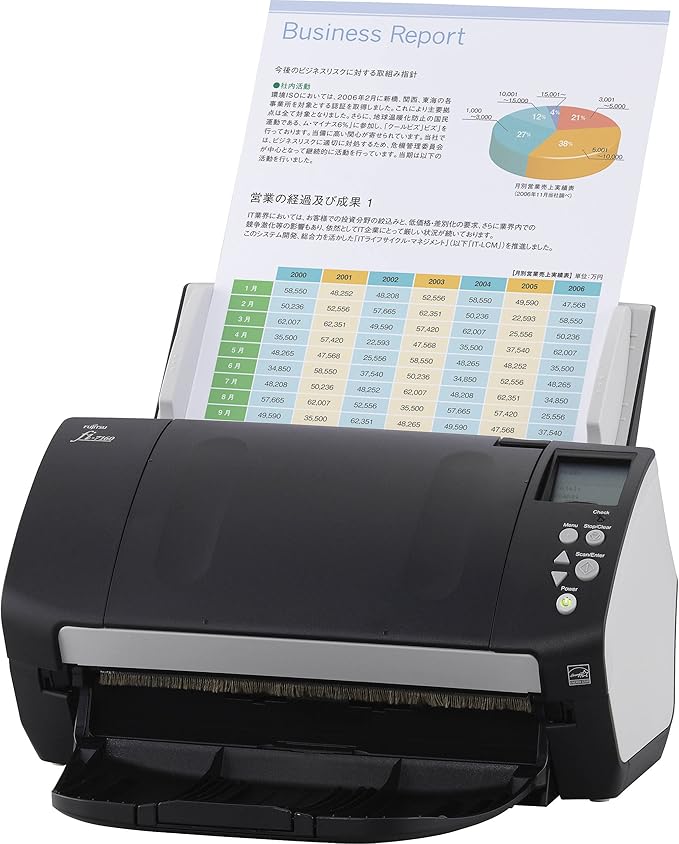 Fujitsu fi-7160 Color Duplex Document Scanner, High-Speed Office Scanner with ADF, USB Connectivity
